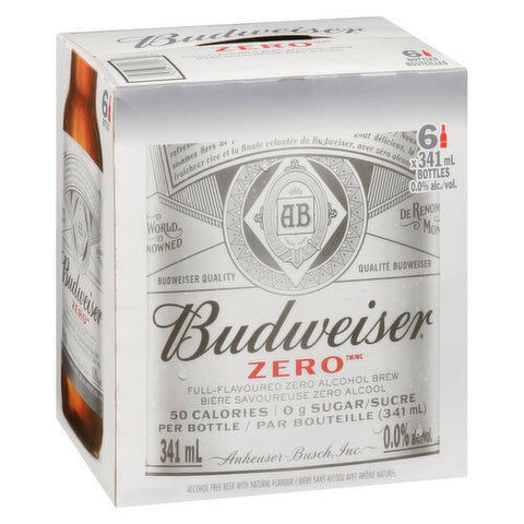 BUDWEISER ZERO NA BIÈRE 341ML