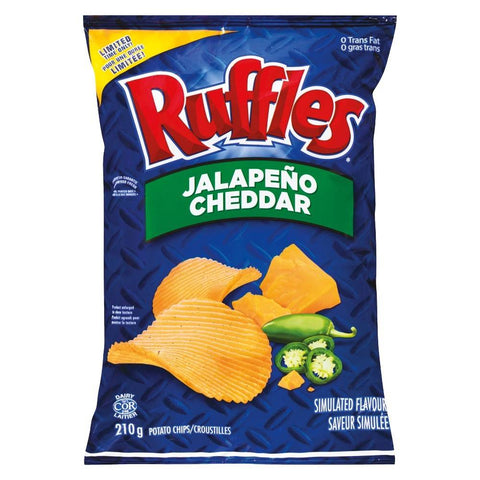 Ruffles jalapeno cheddar chips 210g