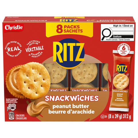 Ritz craq beur arachide 8x39 g