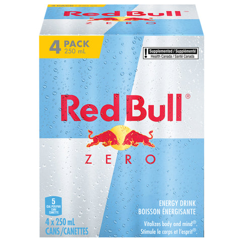 RED BULL BOISS ENERG ZERO 4x250ML