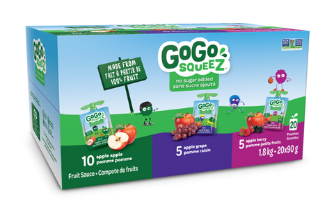 Gogo sq pomme raisin fruit 20x90 gr