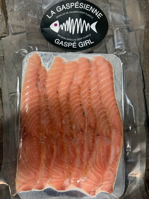 Gaspe gravlax saumon deep purple 150g 23.00 $