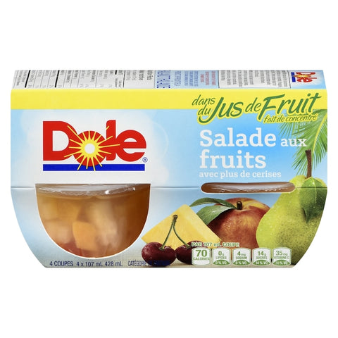 Dole salade fruits cerise 4x107 ml