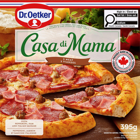 Casa di mama pizza 3 viande 395g