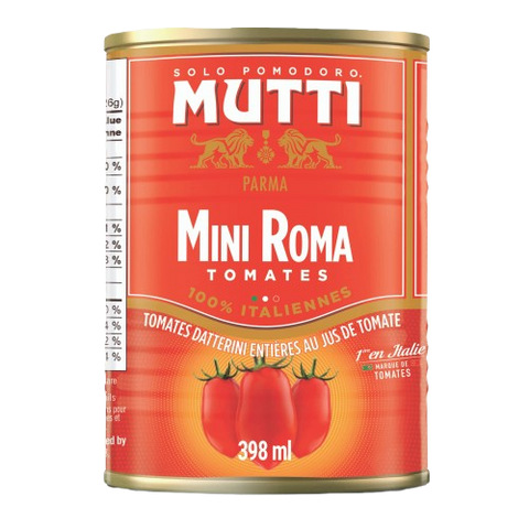 Mutti baby roma tomatoes tin 398ml