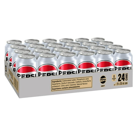PEPSI DIETE CAFFEINE SANS 24x355ML