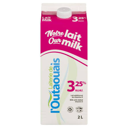 Outaouais lait 3.25% carton 2l