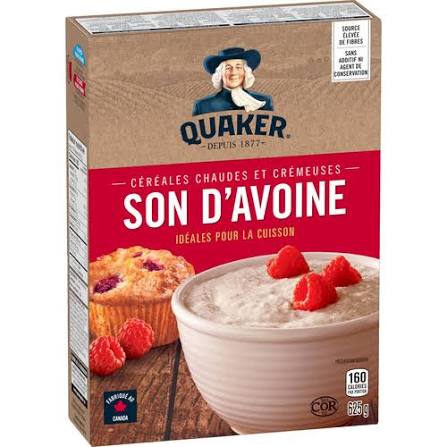 Quaker gruau son avoine 625g