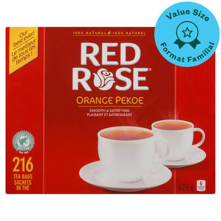 RED ROSE ORANGE PEKOE THÉ 216UN