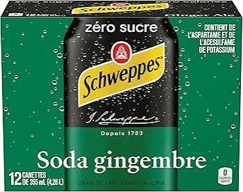 SCHWEPPES SODA GINGEMBRE ZERO 12x355 ML
