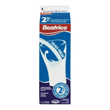 Beatrice lait 2% 1l