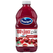 OCEAN SPRAY 100% CANNEBERGE FRAMB 1.77LT6.49 $