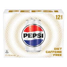PEPSI COLA DIET CAFFEINE FREE 12x355ML