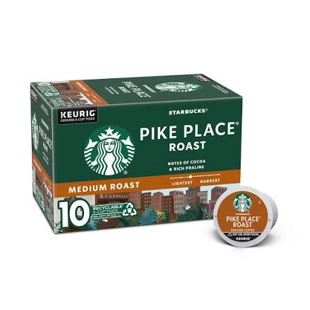 STARBUCKS PIKE PLACE KCUP 10UN