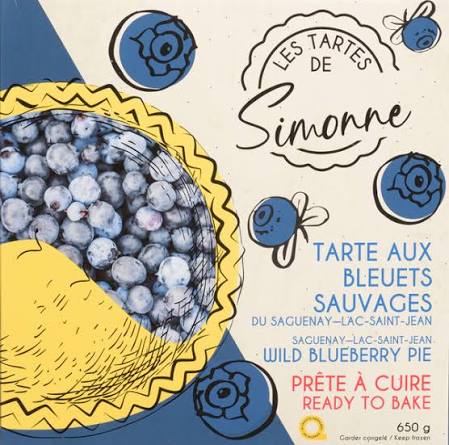 Simonne Tarte Bleuets Sauv 650G