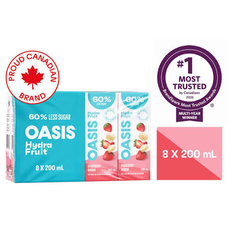 OASIS FRUITZOO FRAISE BANANE 8x200ML