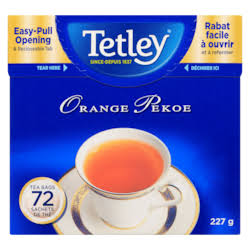 TETLEY TEA ORANGE PEKOE 72EA