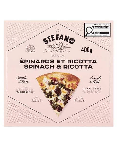 Stefano pizza epinard ricotta 392g