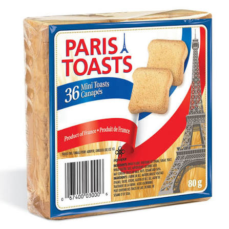 Paris toast mini canapés 80g
