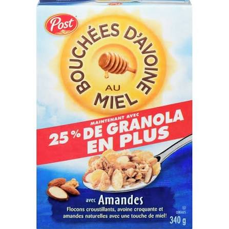 Post céréale hbo amande 340g