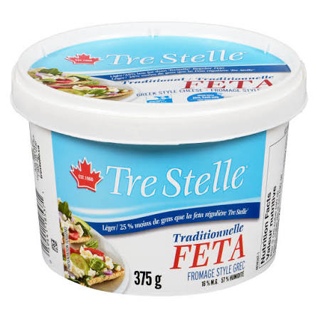 Tre Stelle Leger Feta Fromage 375G