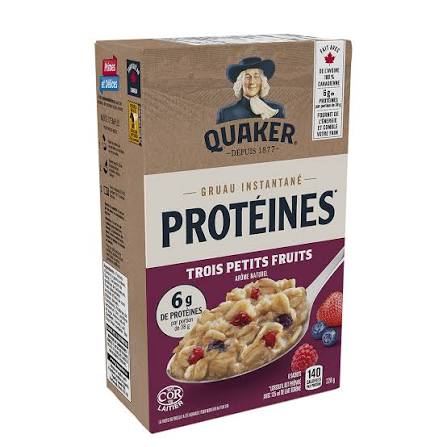 Quaker gruau prot fruits 228g