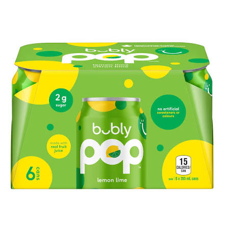 BUBLY POP LIME 6x355ML