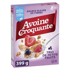 Gm avoine cr trio fruits 399g