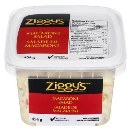 Ziggys salade macaroni 454g