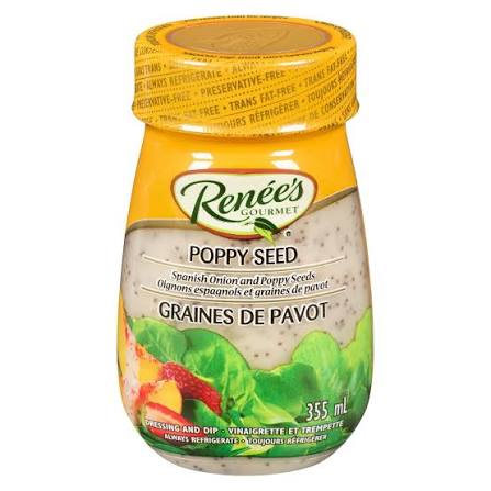 Salades et légumes emballés, vinaigrettes et trempettes