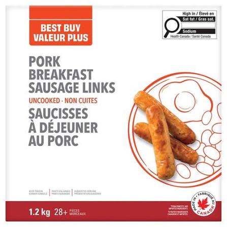 Saucisses Porc Dej 1.2KG
